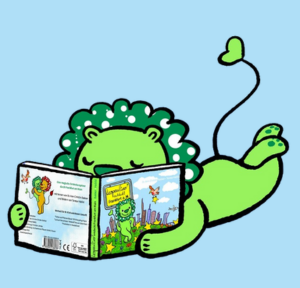 Leopaulino liest das Kinderbuch